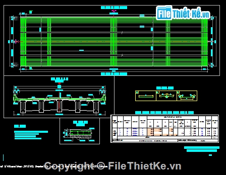 cầu dầm i33m,ban vẽ cad dầm I33m,cầu dầm I33m file cad